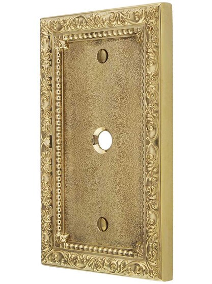 Floral Victorian Cable Jack Cover Plate.